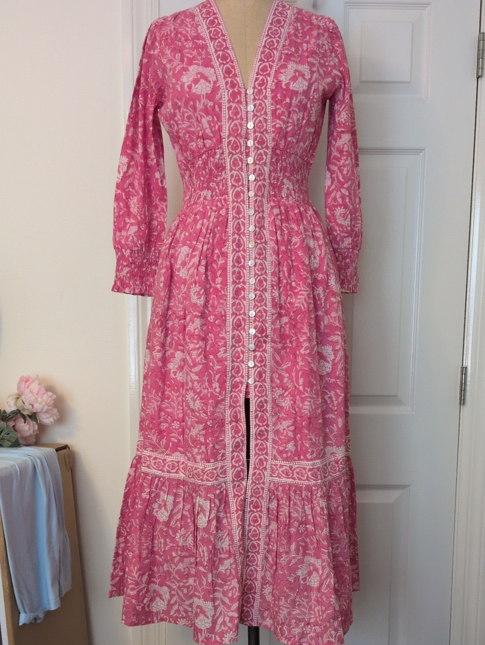 Marea Floral Maxi Smocked Floral Dress NWOT
